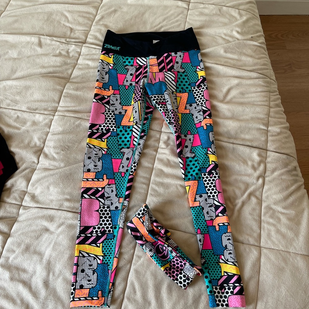 Zumba leggings and head band